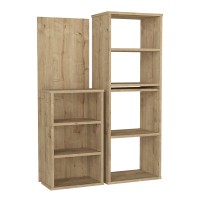 Γραφείο εργασίας πολυμορφικό Last Megapap χρώμα sapphire oak 119x44,7x123εκ.
