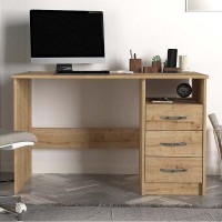 Γραφείο εργασίας Eldoris Megapap χρώμα sapphire oak 120x60x75εκ.