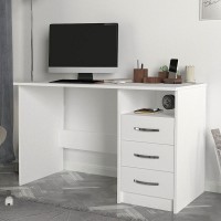 Γραφείο εργασίας Eldoris Megapap χρώμα λευκό 120x60x75εκ.