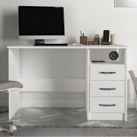 Γραφείο εργασίας Eldoris Megapap χρώμα λευκό 120x60x75εκ.