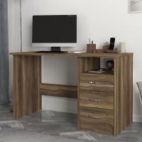 Γραφείο εργασίας Eldoris Megapap χρώμα καρυδί 120x60x75εκ.