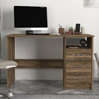 Γραφείο εργασίας Eldoris Megapap χρώμα καρυδί 120x60x75εκ.