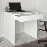 Γραφείο εργασίας Mida Megapap χρώμα λευκό 72x60x73,8εκ.