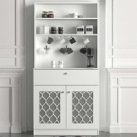 Έπιπλο κουζίνας Axel Megapap χρώμα λευκό 90x37x183,6εκ.