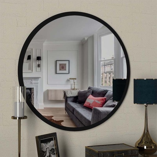 Καθρέπτης τοίχου Glob Μegapap χρώμα μαύρο 59x2x59εκ.