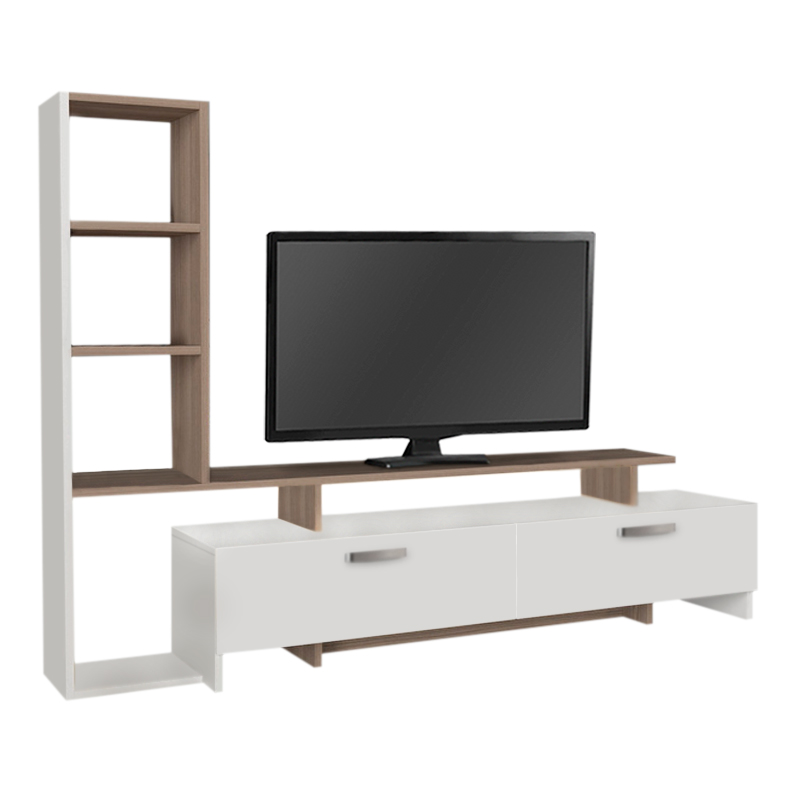 Σύνθεση τηλεόρασης Simal Megapap με LED χρώμα λευκό - cordoba 168,2x31,3x120εκ.