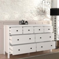Συρταριέρα - Μπουφές Sabina Megapap χρώμα λευκό 160x50x96εκ.
