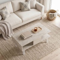 Τραπεζάκι σαλονιού Andros Megapap χρώμα travertine 90x54x39,6εκ.