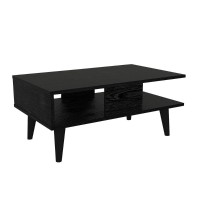 Τραπεζάκι σαλονιού Andros Megapap χρώμα sencron black 90x54x39,6εκ.