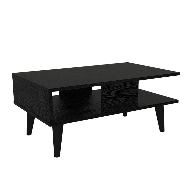 Τραπεζάκι σαλονιού Andros Megapap χρώμα sencron black 90x54x39,6εκ.
