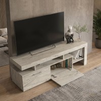 Έπιπλο τηλεόρασης Acnes Megapap χρώμα travertine 160x40x53εκ.