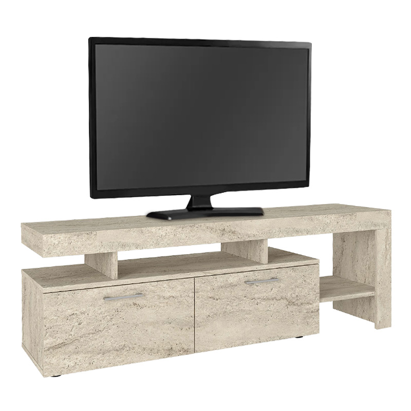 Έπιπλο τηλεόρασης Acnes Megapap χρώμα travertine 160x40x53εκ.