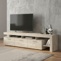 Έπιπλο τηλεόρασης Acnes Megapap χρώμα travertine 220x40x52εκ.