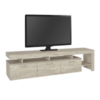 Έπιπλο τηλεόρασης Acnes Megapap χρώμα travertine 220x40x52εκ.