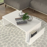 Τραπεζάκι σαλονιού Regnar Megapap χρώμα λευκό 100,6x55x31,8εκ.