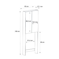 Έπιπλο πλυντηρίου Romme Megapap χρώμα sepet oak 65x27,1x180εκ.