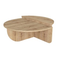 Τραπεζάκι σαλονιού Nilvia Megapap χρώμα sapphire oak Ø85x35εκ.