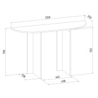 Κονσόλα Cortado Megapap χρώμα καρυδί 120x35x75εκ.