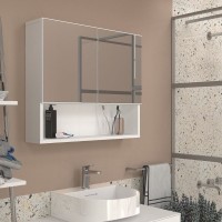 Καθρέπτης μπάνιου Trama Μegapap χρώμα λευκό 75x16,8x65εκ.