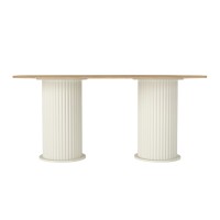 Τραπέζι Bohema Megapap χρώμα ivory - sepet oak 180x90x77,7εκ.