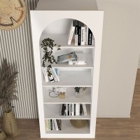 Βιβλιοθήκη Voila Megapap χρώμα λευκό 74x35x180εκ.