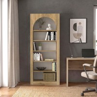 Βιβλιοθήκη Voila Megapap χρώμα sepet oak 74x35x180εκ.