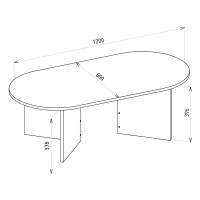 Τραπεζάκι σαλονιού Cortado Megapap χρώμα sapphire oak 120x60x39,6εκ.