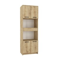 Ντουλάπι κουζίνας - μπάνιου Alvento Megapap χρώμα sapphire oak 60x42x180εκ.