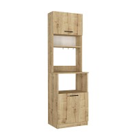 Έπιπλο κουζίνας Tuco 1 Megapap χρώμα sapphire oak 53,8x40x180εκ.