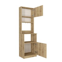 Έπιπλο κουζίνας Tuco 1 Megapap χρώμα sapphire oak 53,8x40x180εκ.
