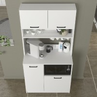 Έπιπλο κουζίνας Tuco 2 Megapap χρώμα λευκό 90x40x180εκ.