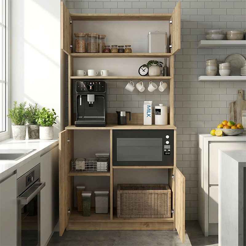 Έπιπλο κουζίνας Tuco 2 Megapap χρώμα sapphire oak 90x40x180εκ.