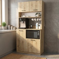 Έπιπλο κουζίνας Tuco 2 Megapap χρώμα sapphire oak 90x40x180εκ.