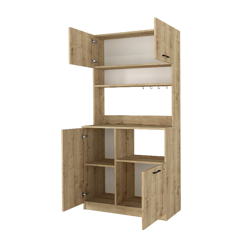 Έπιπλο κουζίνας Tuco 2 Megapap χρώμα sapphire oak 90x40x180εκ.