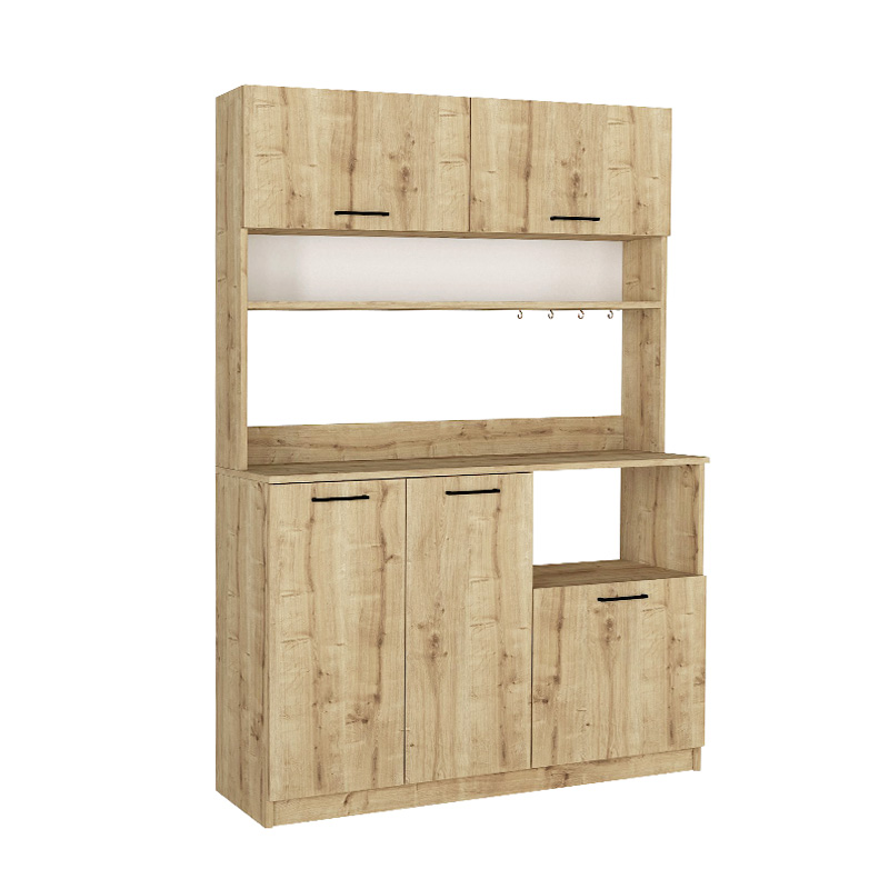 Έπιπλο κουζίνας Tuco 3 Megapap χρώμα sapphire oak 123,8x40x180εκ.