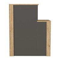 Γραφείο υποδοχής - reception Enter Megapap χρώμα sepet oak - ανθρακί 86,9x40x110,3εκ.