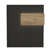 Γραφείο υποδοχής - reception Aloha Megapap με LED χρώμα ανθρακί - sepet oak 95,5x40x110,3εκ.