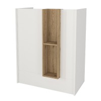 Γραφείο υποδοχής - reception Bonveno Megapap χρώμα λευκό - sepet oak 90x43,2x110εκ.
