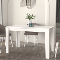 Τραπέζι Darlen Megapap χρώμα λευκό 125x72x74εκ.