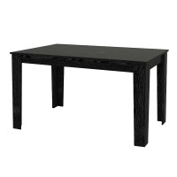 Τραπέζι Darlen Megapap χρώμα sencron black 125x72x74εκ.