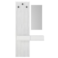 Έπιπλο εισόδου Elois Megapap χρώμα λευκό 96,6x26,8x195,5εκ.