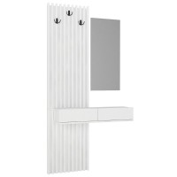 Έπιπλο εισόδου Elois Megapap χρώμα λευκό 96,6x26,8x195,5εκ.