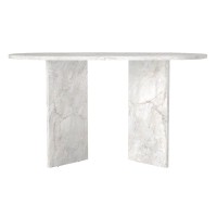 Τραπέζι Cortado Megapap χρώμα λευκό εφέ μαρμάρου 138x80x75εκ.