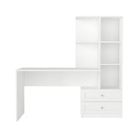 Γραφείο εργασίας Mantra Megapap χρώμα λευκό 150x60x152εκ.