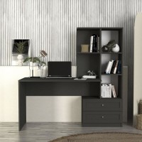 Γραφείο εργασίας Mantra Megapap χρώμα ανθρακί 150x60x152εκ.