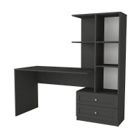 Γραφείο εργασίας Mantra Megapap χρώμα ανθρακί 150x60x152εκ.