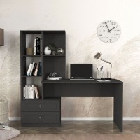 Γραφείο εργασίας Mantra Megapap χρώμα ανθρακί 150x60x152εκ.