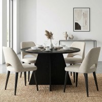 Τραπέζι Tailor Megapap χρώμα sencron black Ø120x75,7εκ.