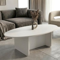 Τραπεζάκι σαλονιού Ravey Megapap χρώμα λευκό 120x60x39,8εκ.
