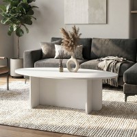 Τραπεζάκι σαλονιού Ravey Megapap χρώμα λευκό 120x60x39,8εκ.